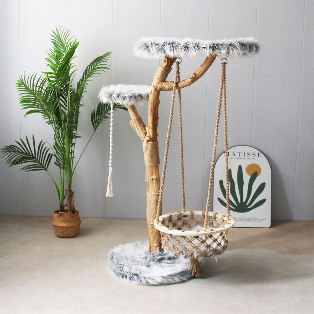 CMISSTREE Modern Cat Tree with Hanging Hammock Petso Au