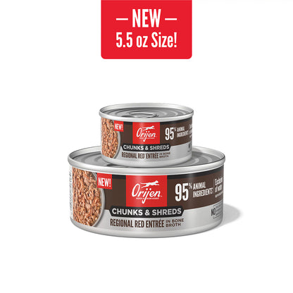 ORIJEN Chunks & Shreds - Regional Red Entrée Adult Wet Cat Food