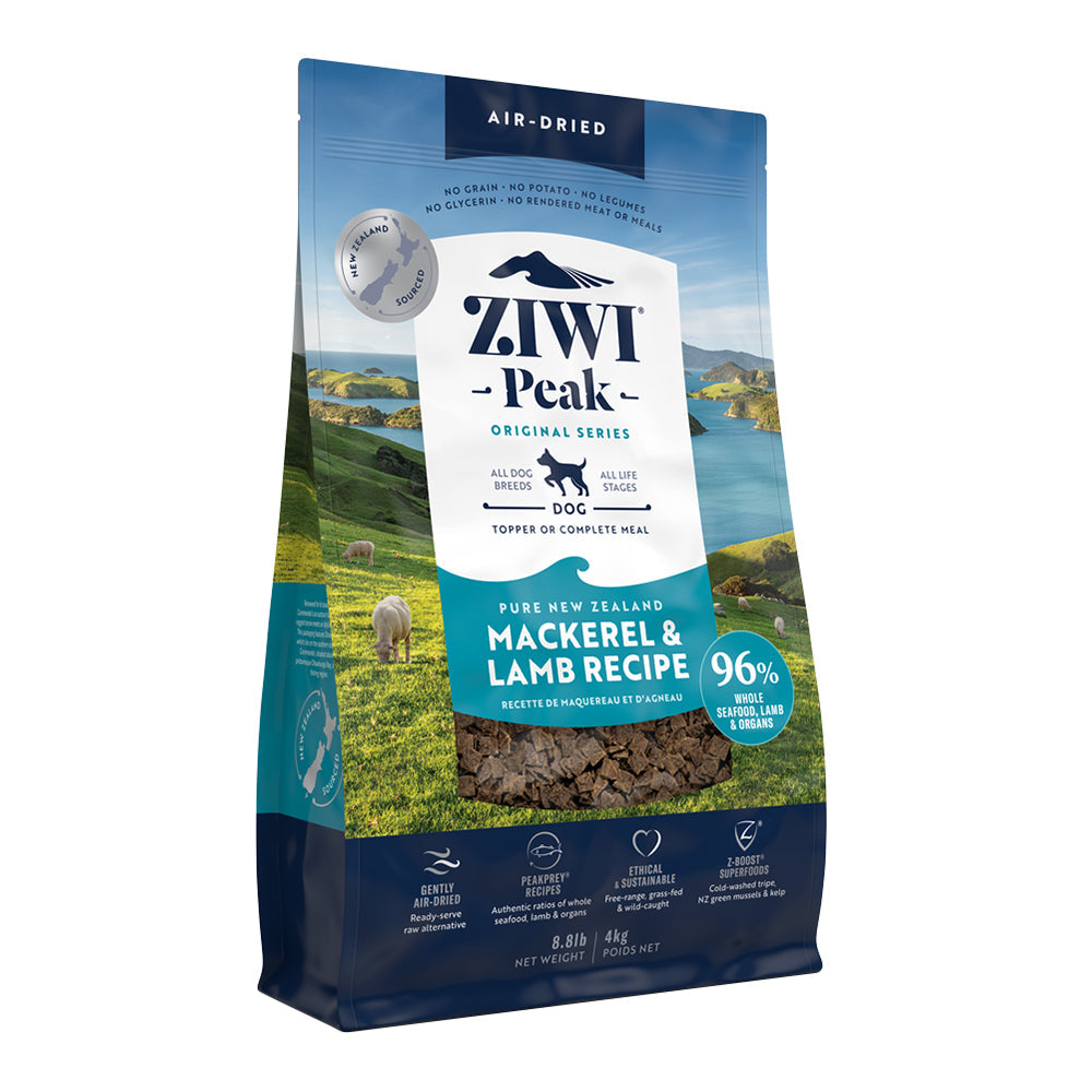 ZIWI Peak Mackerel & Lamb Recipe Air-Dried Dog Food 4kg