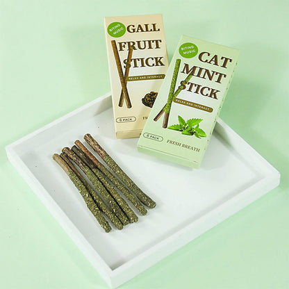 BITING MUSIC Green Polygonum Catnip Cat Mint Stick 6 Pack