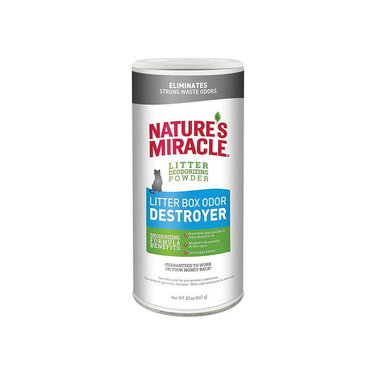NATURE'S MIRACLE Cat Litter Box Odour Destroyer Powder 567g