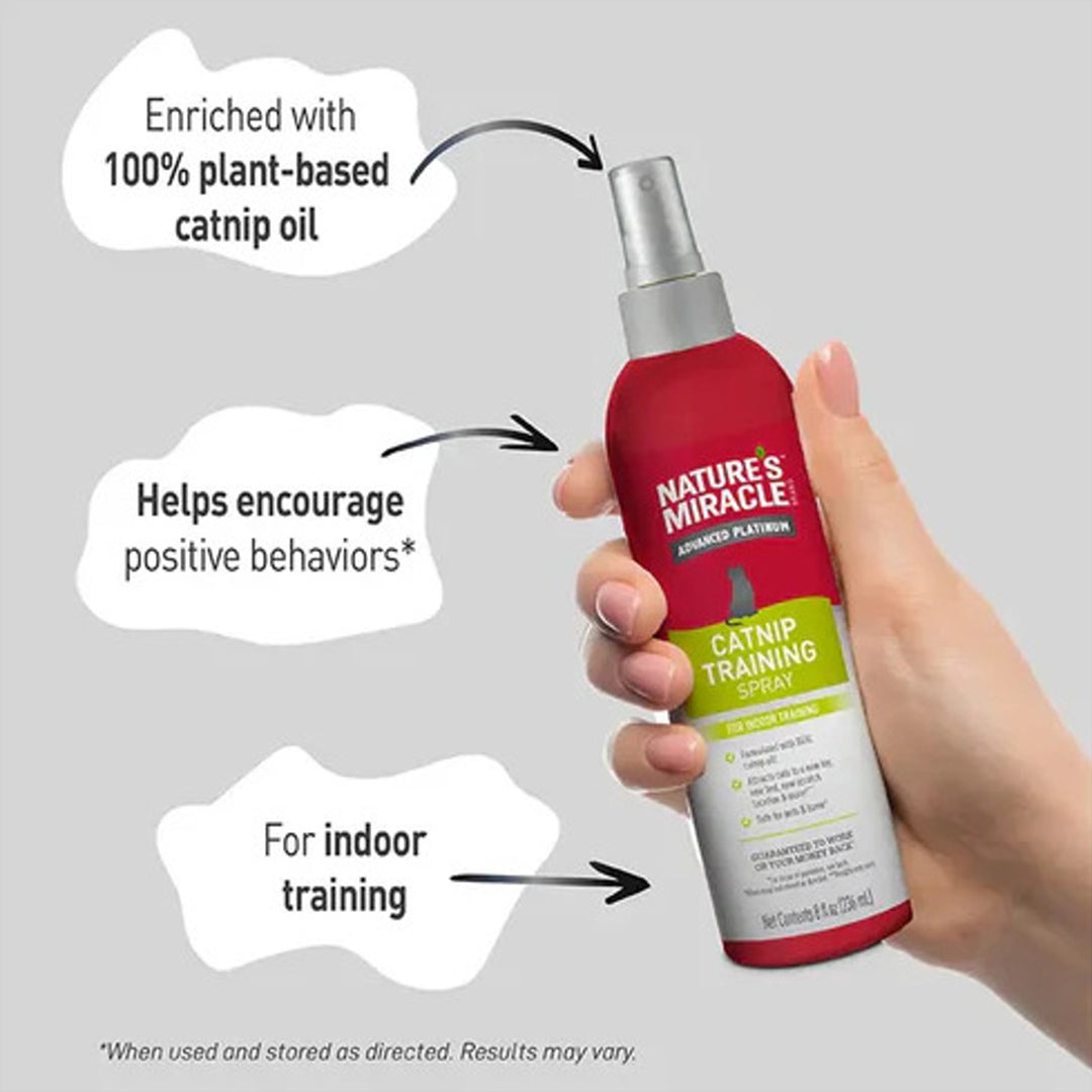 NATURE'S MIRACLE Advanced Platinum Catnip Training Spray for Cats 236ml