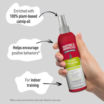 NATURE'S MIRACLE Advanced Platinum Catnip Training Spray for Cats 236ml