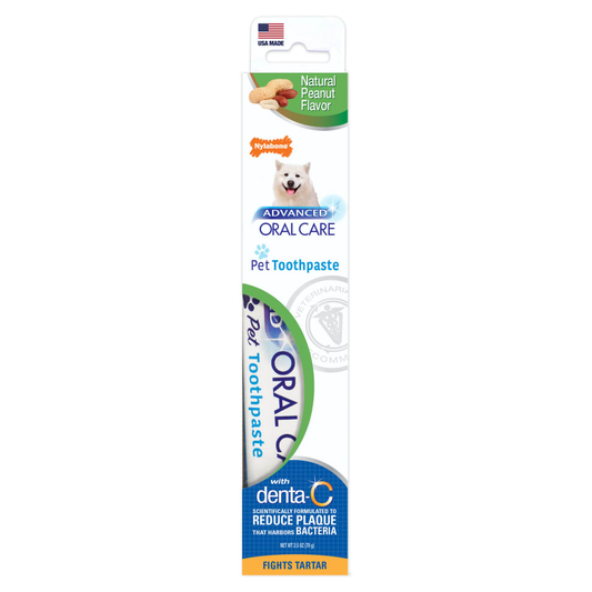 NYLABONE Advanced Oral Care Natural Dog Toothpaste Peanut Flavour 70g