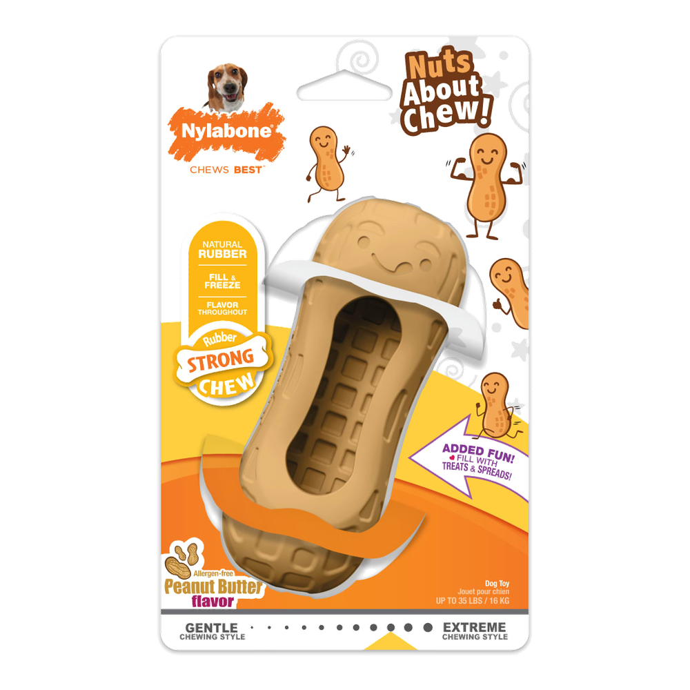 NYLABONE Power Chew Peanut Treat Dog Chew Toy Wolf Size