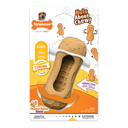 NYLABONE Power Chew Peanut Treat Dog Chew Toy Wolf Size
