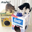 MISSPET Yellow Milk Carton Integrated Cat Scratching Board and Cat House