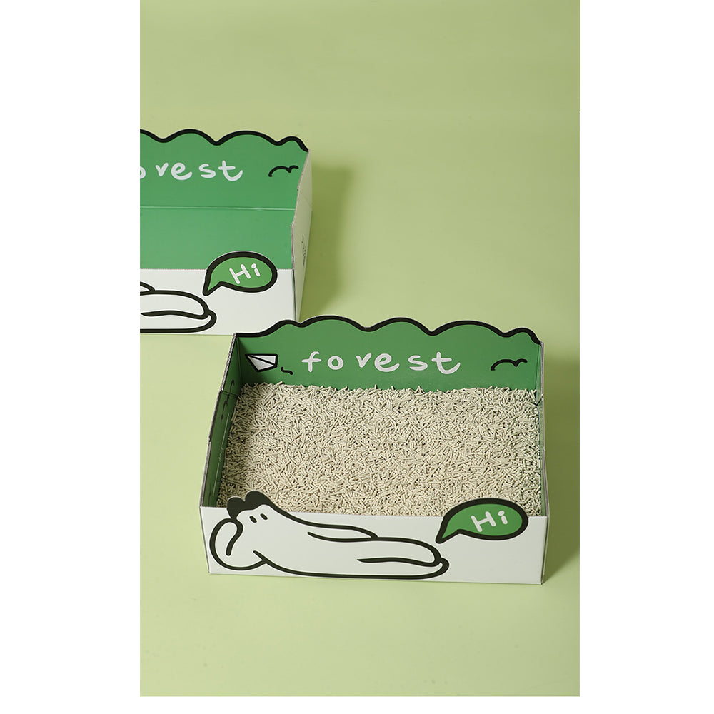 MIAOHO Green Reusable Waterproof Paper Cat Litter Box