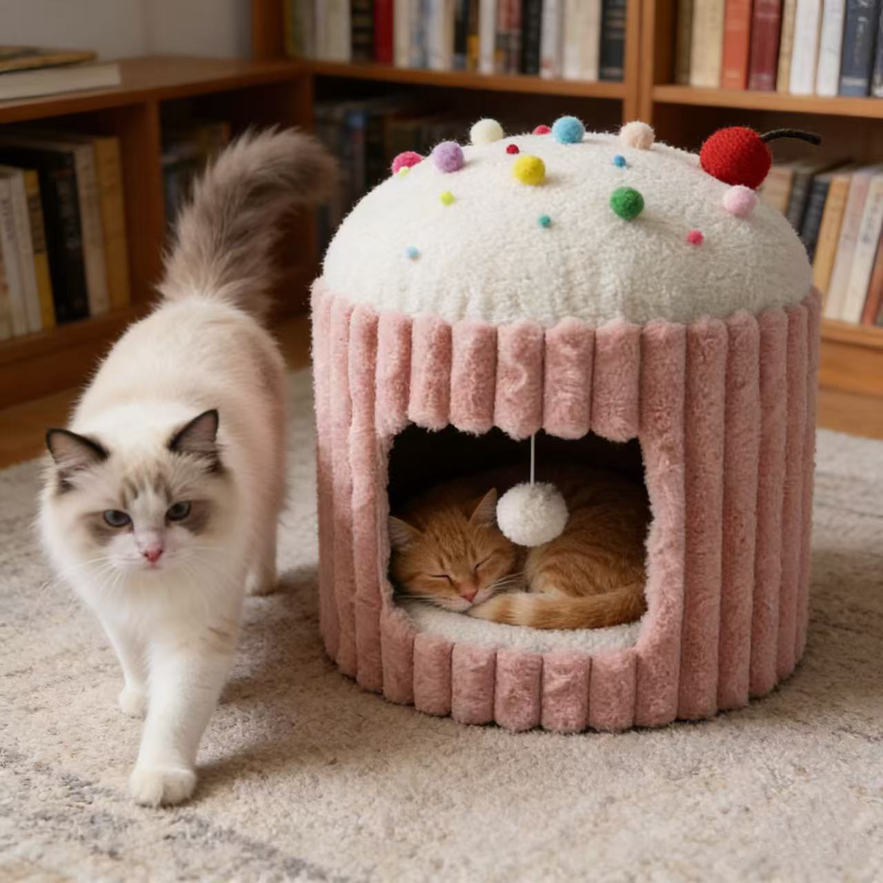 CATIO Pink Cupcake Cat House