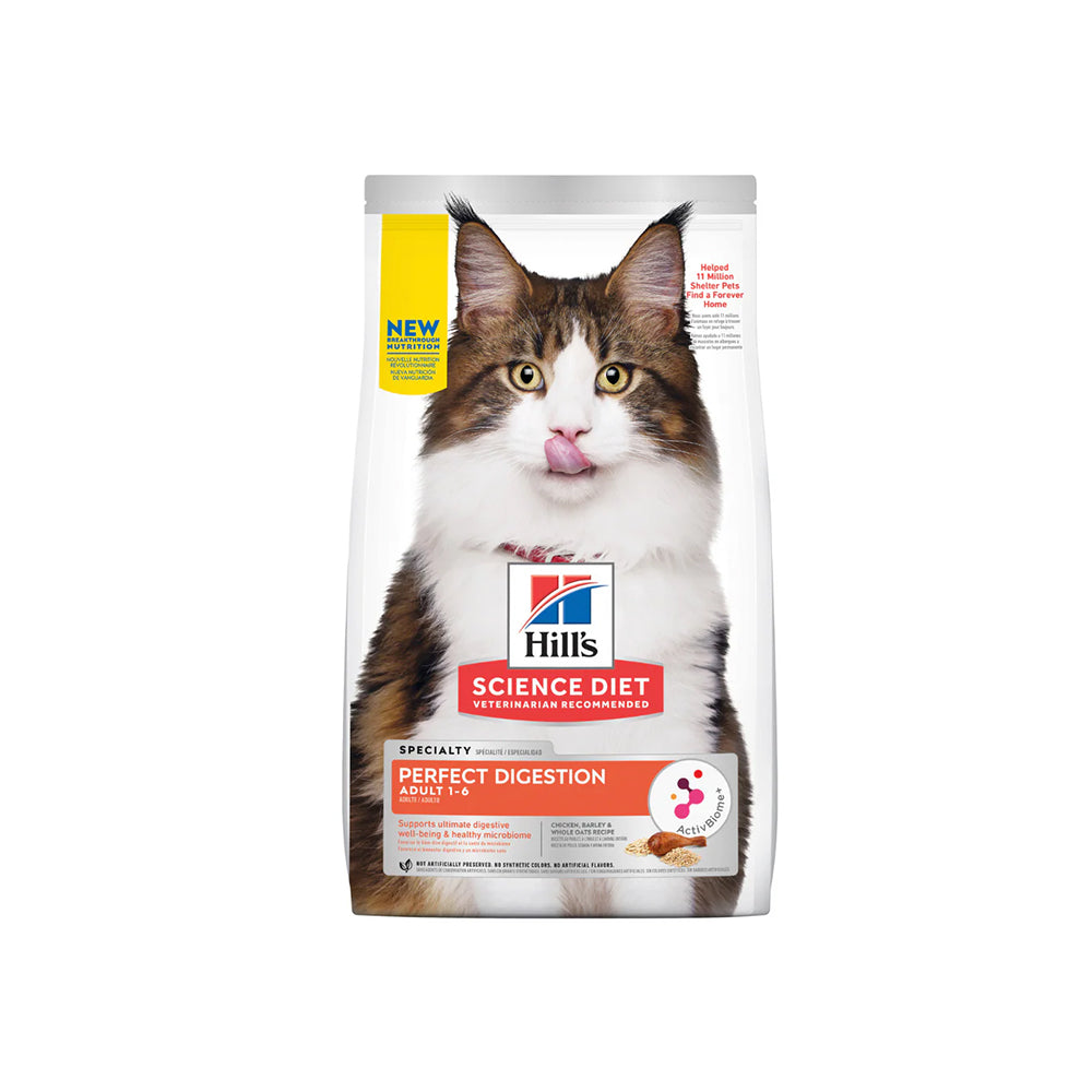 HILLS Science Diet Perfect Digestion Chicken & Barley And Whole Oats Adult Dry Cat Food 1.59kg/5.9kg