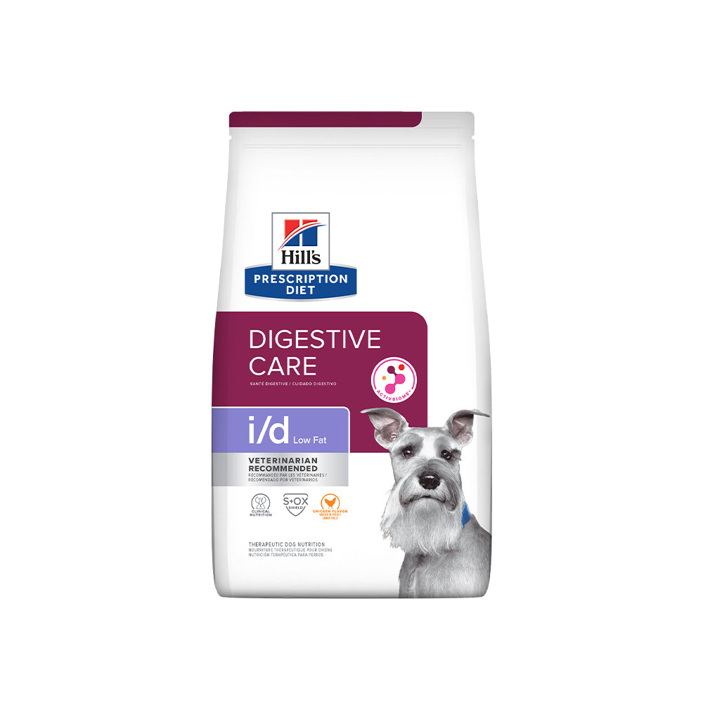 HILLS PRESCRIPTION DIET
 I/D Digestive Care Low Fat Dry Dog Food 3.85kg