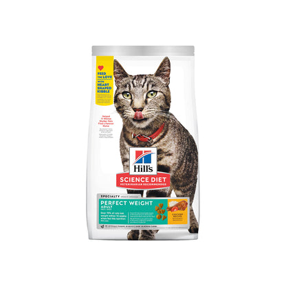HILLS Science Diet Perfect Weight Chicken Adult Dry Cat Food 3.17kg/6.8kg