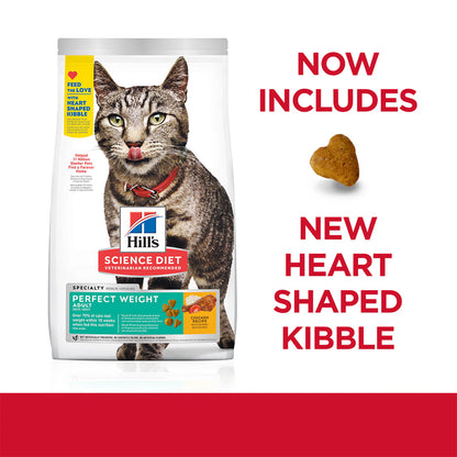 HILLS Science Diet Perfect Weight Chicken Adult Dry Cat Food 3.17kg/6.8kg