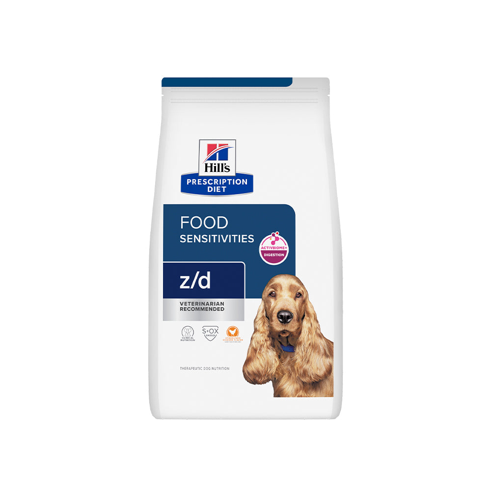HILLS PRESCRIPTION DIET
 Z/D Skin & Food Sensitivities Adult Dry Dog Food 3.6kg