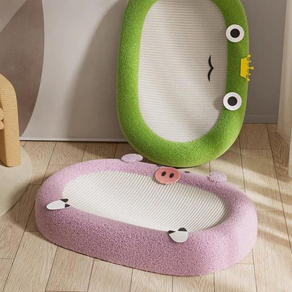 Cartoon Oval-shaped Extra Large Sisal Cat Scratcher - 61X40X9 cm