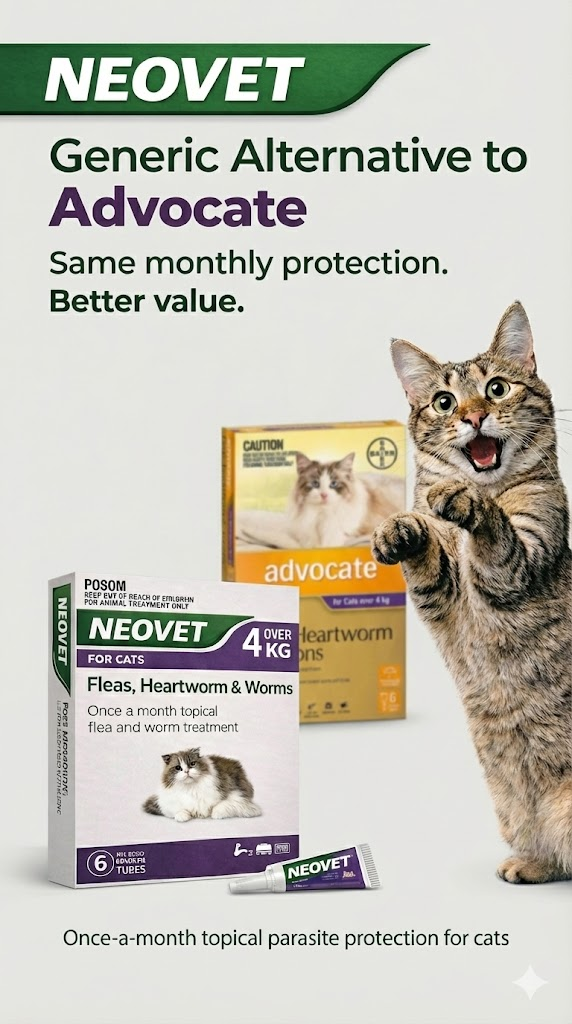 NEOVET Flea And Worming For Cats Over 4kg Purple