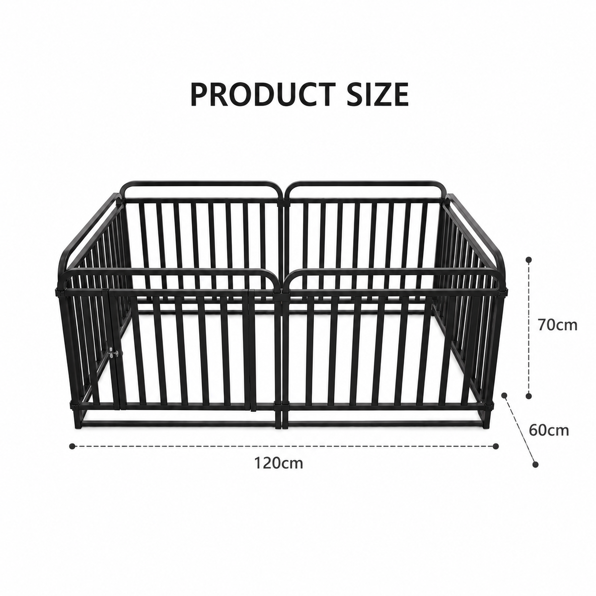 Dog Playpen Fence 6 Panel Set – 120cm Coarse Bar