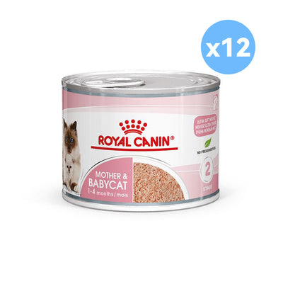 ROYAL CANIN Mother & Babycat Mousse Wet Cat Food 195g x 12