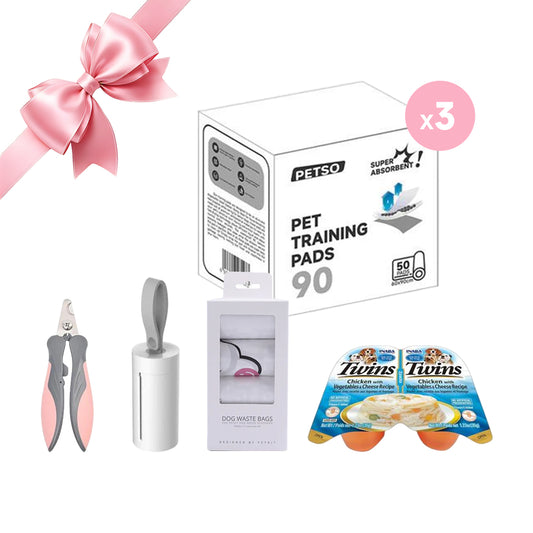 【Gift Box】PETSO Toilet Training Pads For Puppy Dog Extra Large & Thick 60x90cm - Charcoal 50PCS