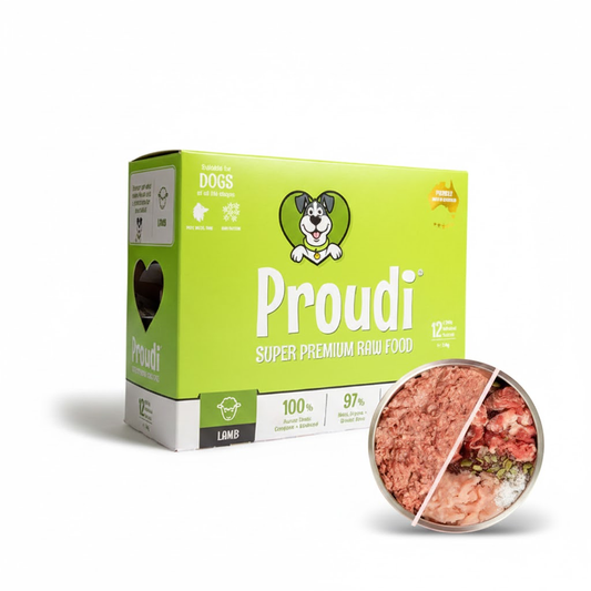PROUDI Premium Frozen Lamb Raw Dog Food 2.4kg