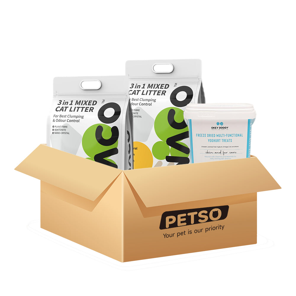 Naco + OKEY DOGGY Cat Litter & Treats Bundle
