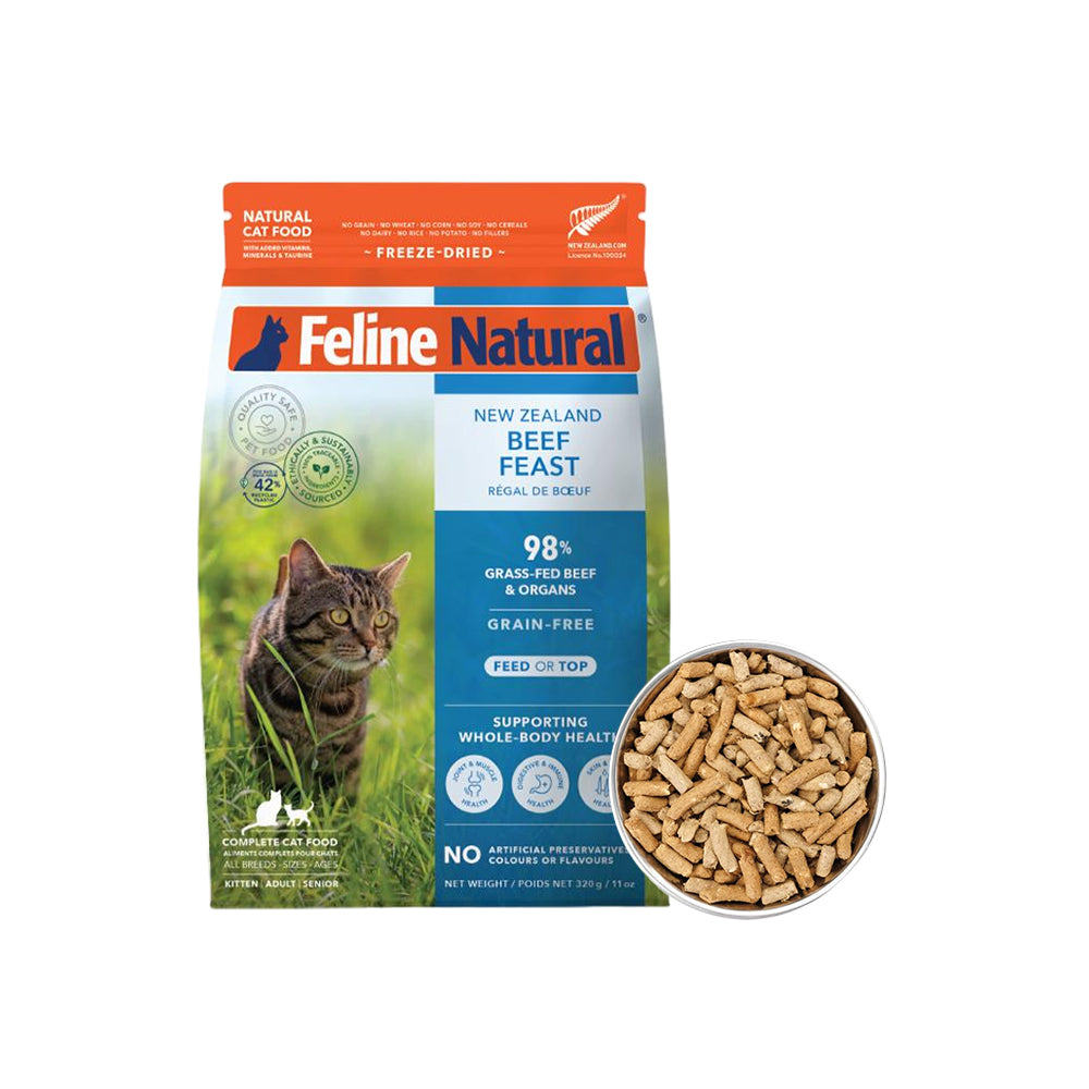 FELINE NATURAL Beef Freeze Dried Cat Food 320g