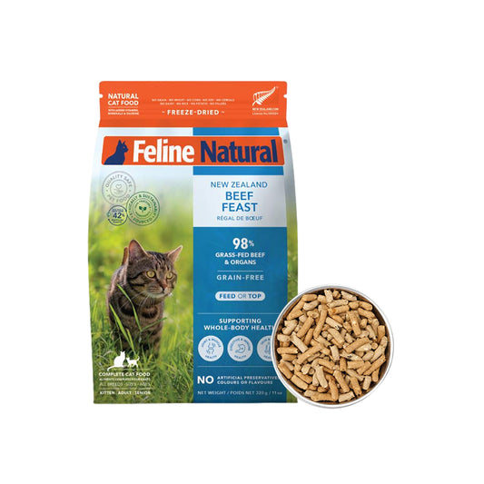 FELINE NATURAL Beef Freeze Dried Cat Food 320g