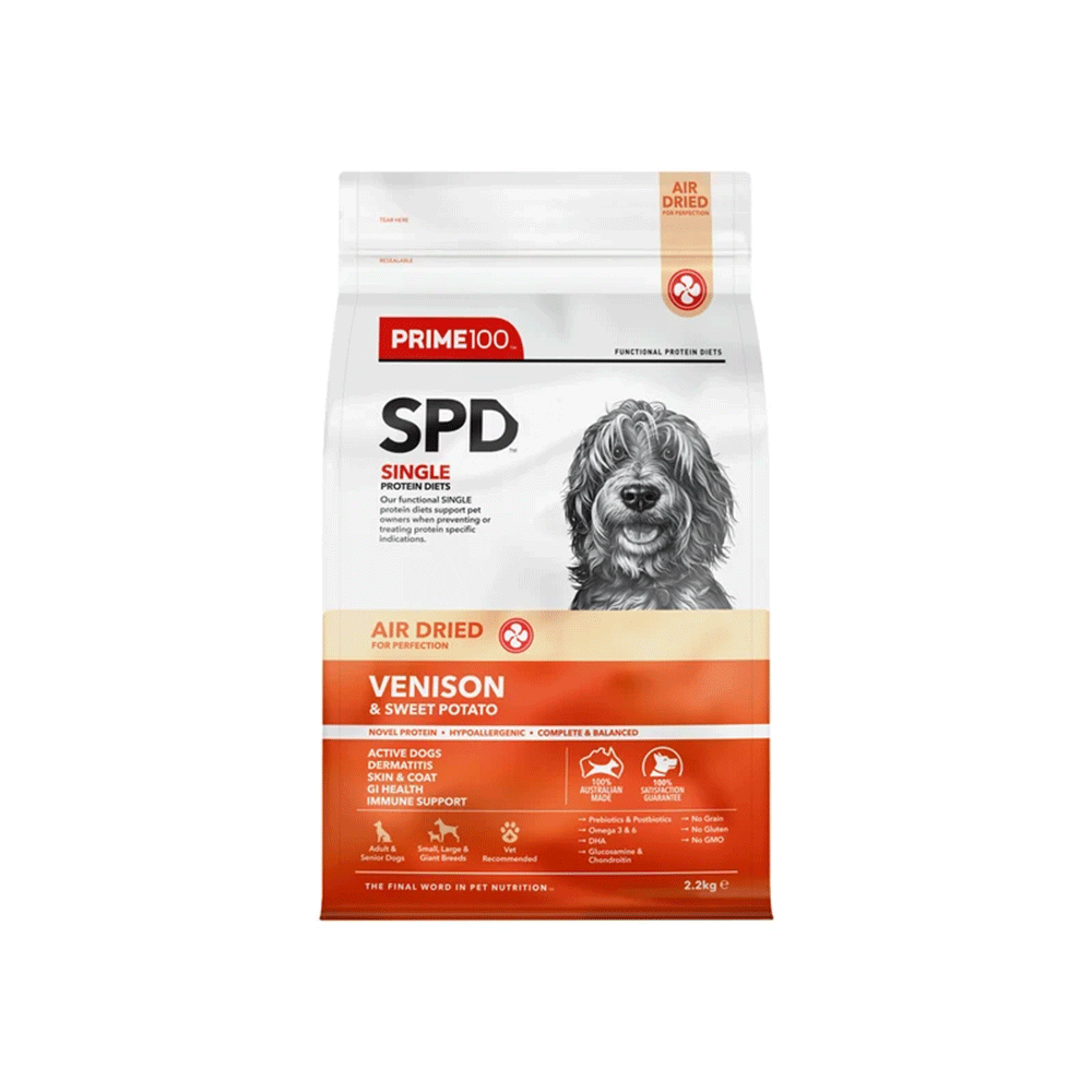 PRIME100 SPD Air Dried Venison & Sweet Potato Dog Food