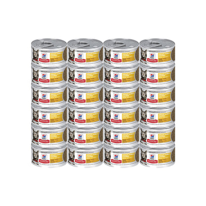 HILLS Science Diet Hairball Control Chicken Adult Wet Cat Food 82g/82gx24