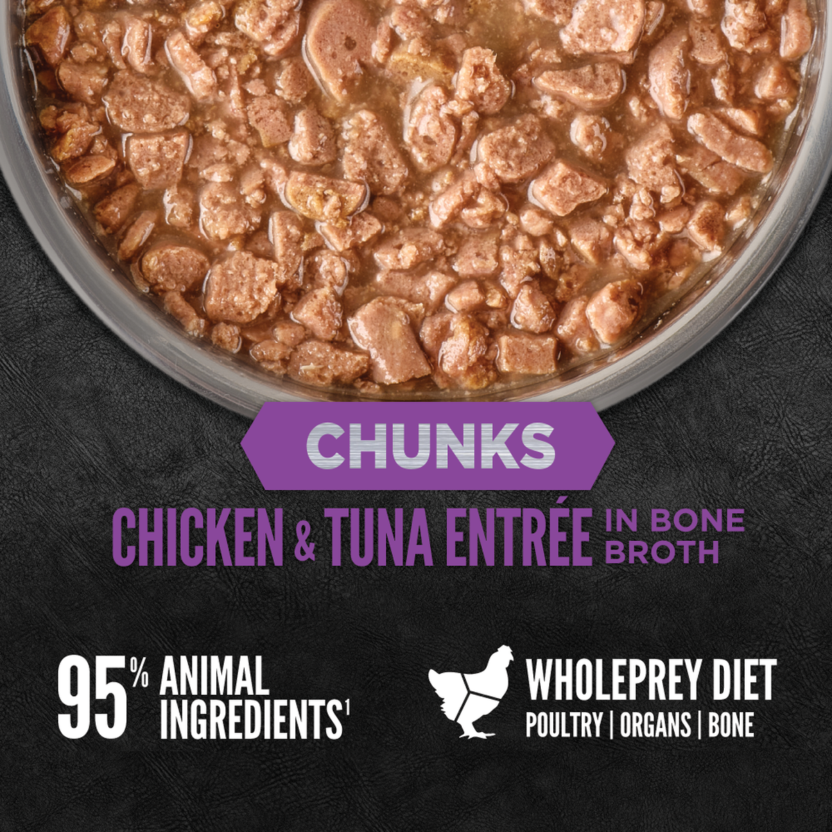 ORIJEN Chunks & Shreds - Chicken & Tuna Entrée Kitten Wet Cat Food