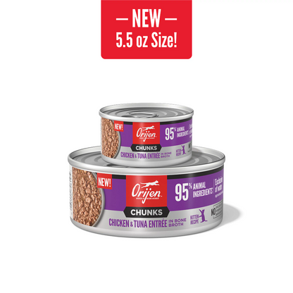 ORIJEN Chunks & Shreds - Chicken & Tuna Entrée Kitten Wet Cat Food