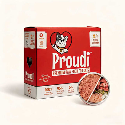 PROUDI Premium Frozen Red Combo Raw Cat Food 1.08kg