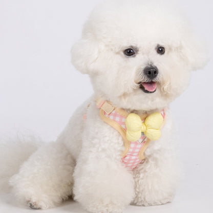 Dog & Cat Harness & Leash Set | Lightweight Check Pattern