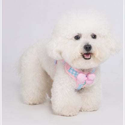 Dog & Cat Harness & Leash Set | Lightweight Check Pattern