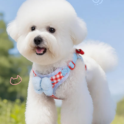 Dog & Cat Harness & Leash Set | Lightweight Check Pattern