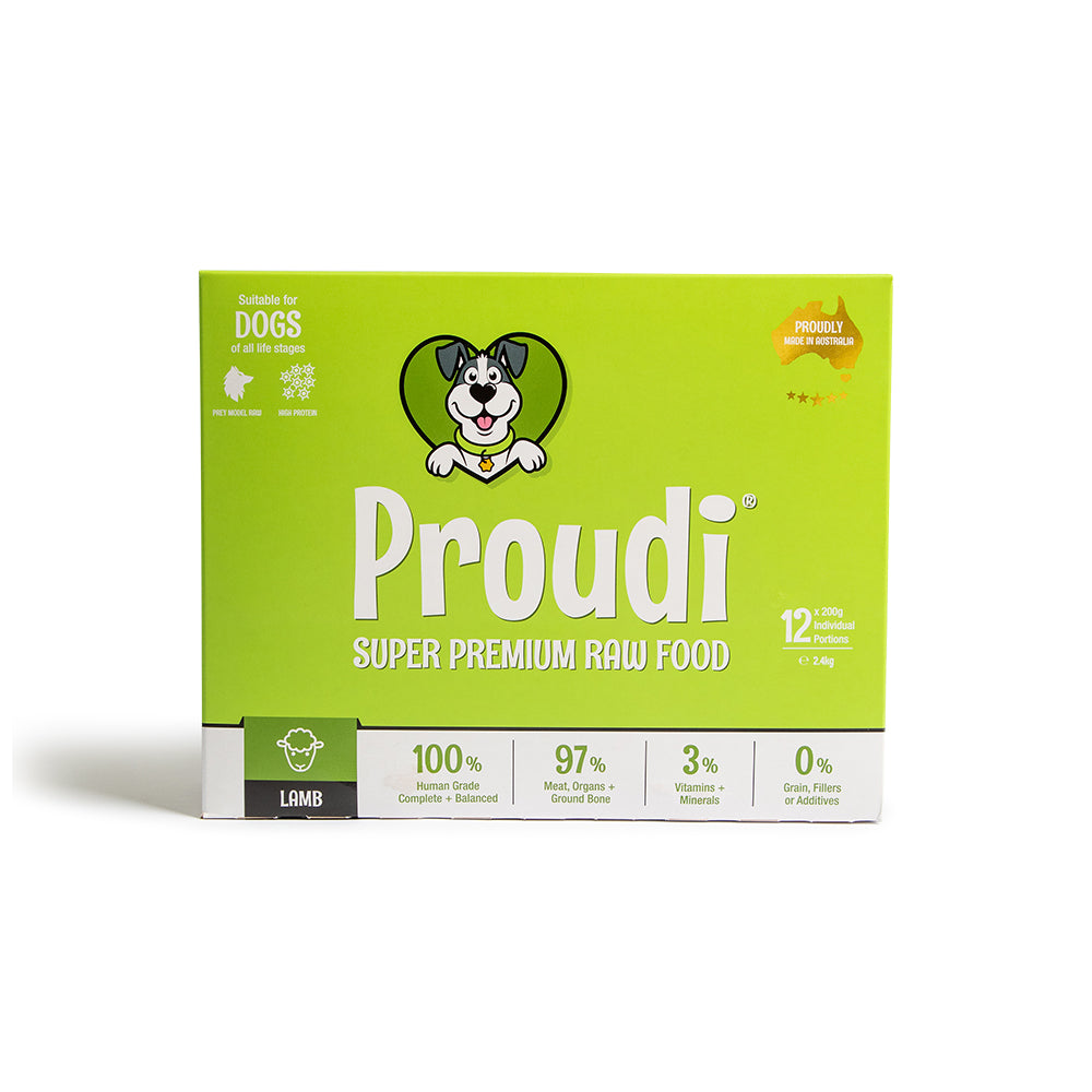 PROUDI Premium Frozen Lamb Raw Dog Food 2.4kg