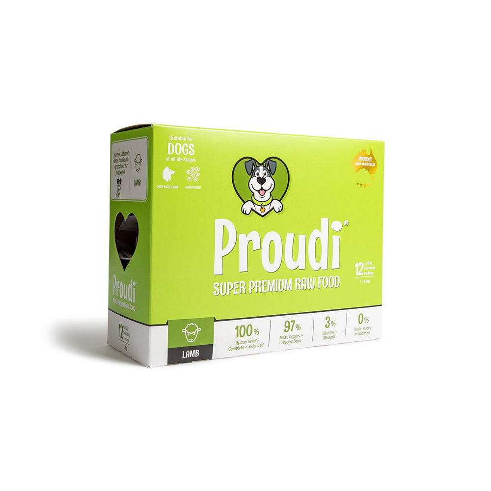 PROUDI Premium Frozen Lamb Raw Dog Food 2.4kg