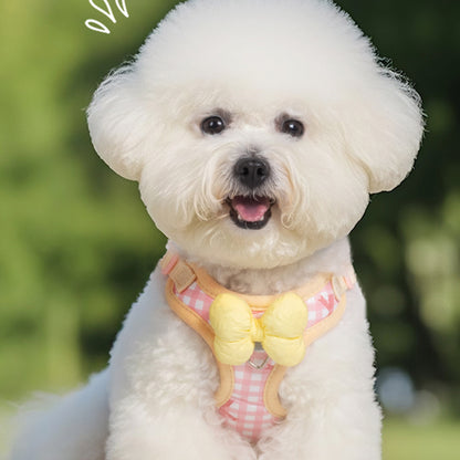 Dog & Cat Harness & Leash Set | Lightweight Check Pattern