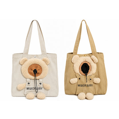 Canvas Pet Carrier Bag Foldable Breathable
