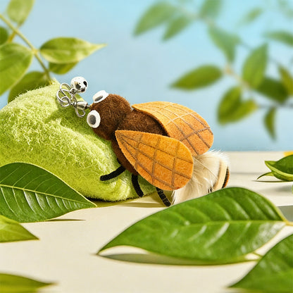 Cat Teaser Wand With Bell - Long Wire Rod & 2 Replacement Heads