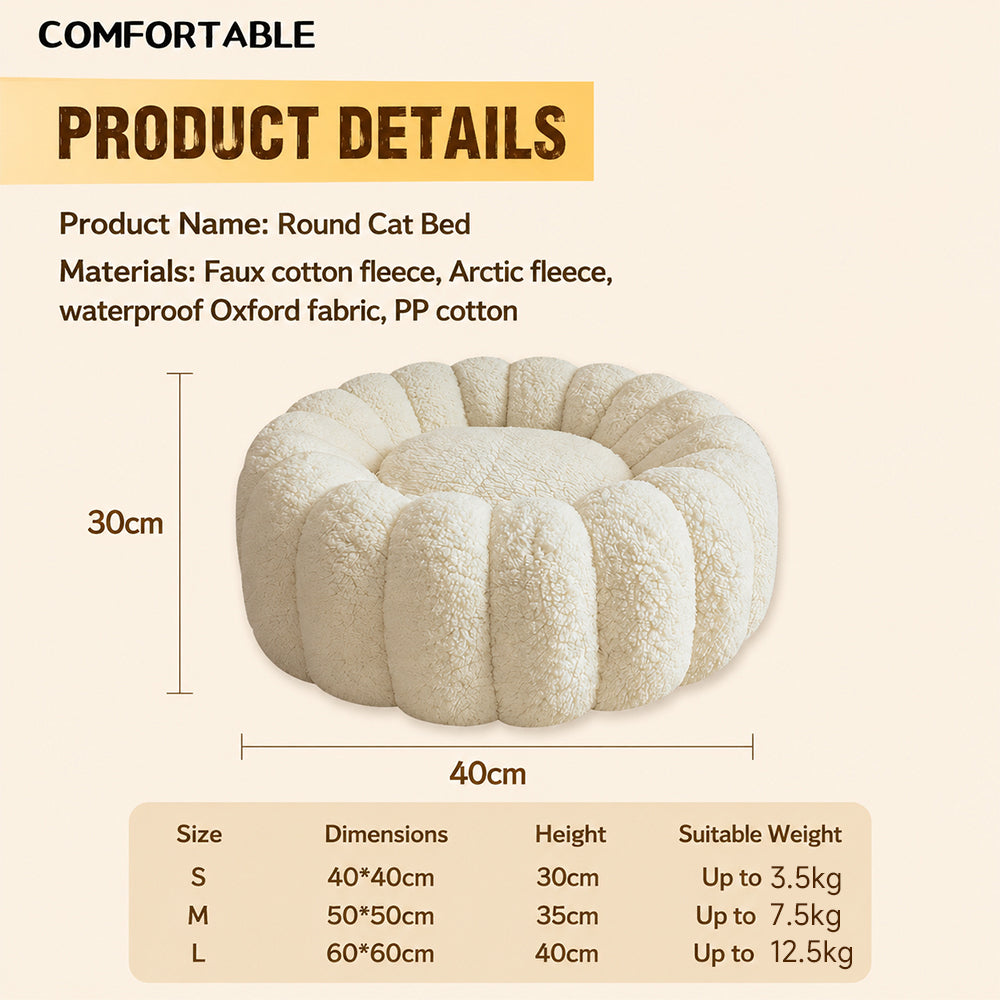 Cat Bed | Cozy Soft Deep Sleep Nest All Season