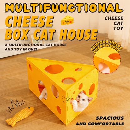 Felt Cat Tunnel Bed | Convertible Interactive Scratcher 3-in-1