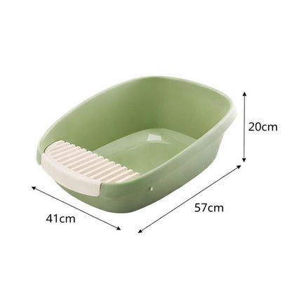 Large Open Cat Litter Box with Removable Wide Step