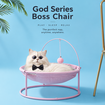 Four-Season Cat Lounge Bed Pink