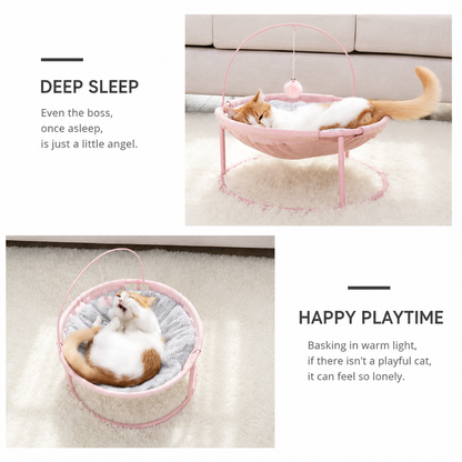 Four-Season Cat Lounge Bed Pink
