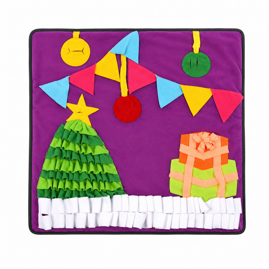 Christmas Gift Snuffle Mat for Dogs – Purple