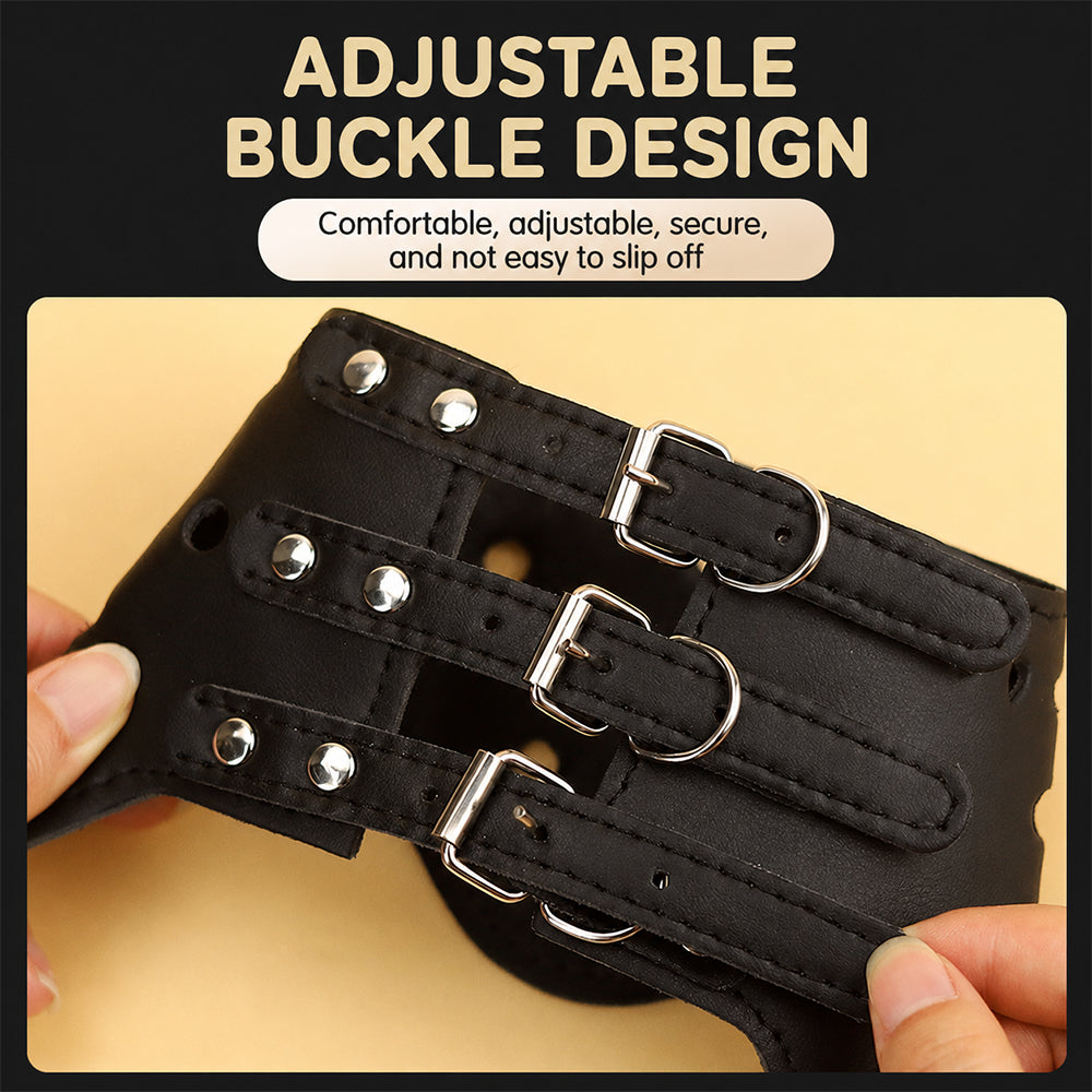 Dog Muzzle – Anti-Bite Anti-Scavenge Adjustable PU Leather