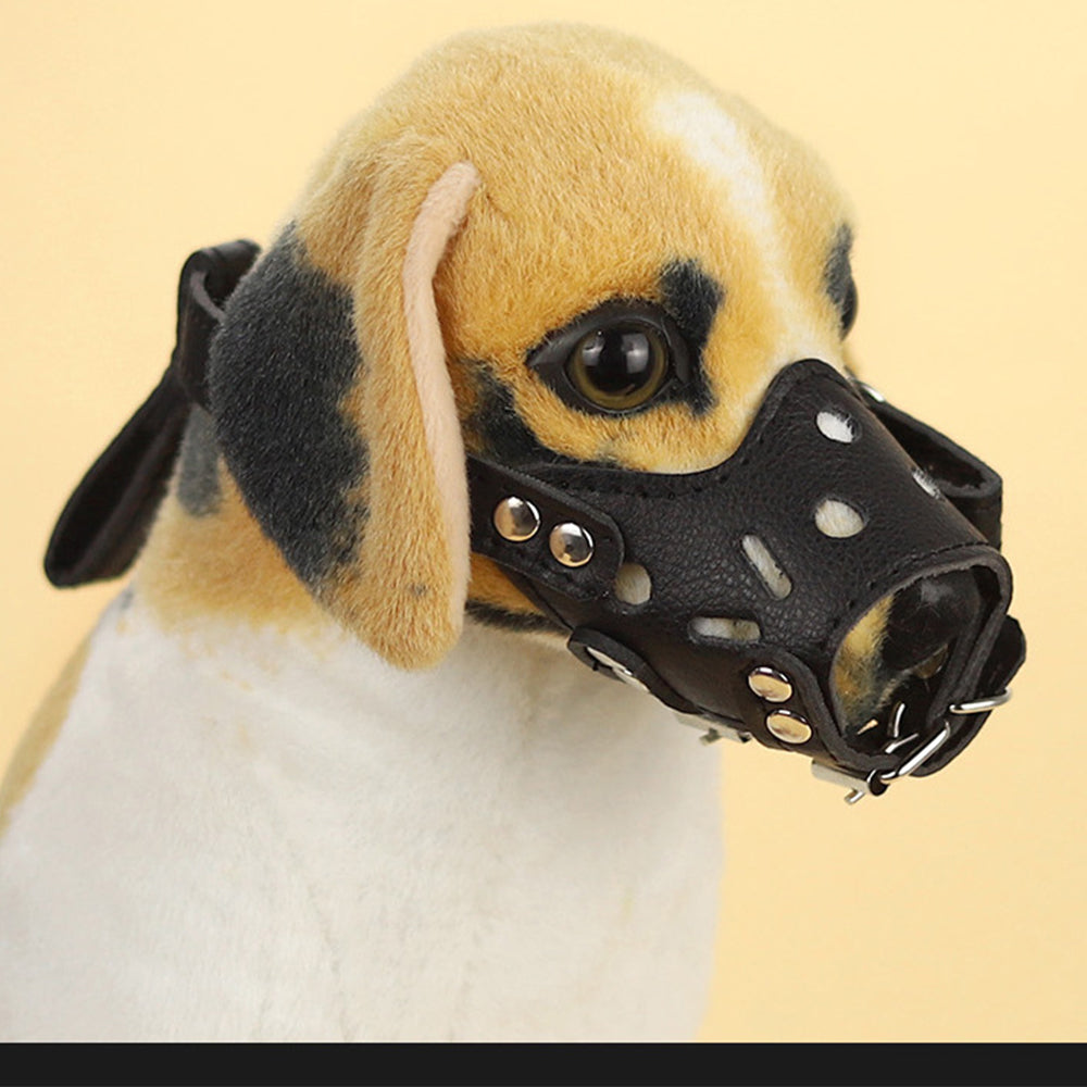 Dog Muzzle – Anti-Bite Anti-Scavenge Adjustable PU Leather