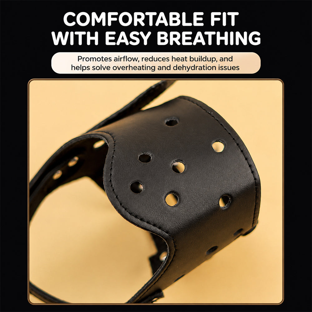 Dog Muzzle – Anti-Bite Anti-Scavenge Adjustable PU Leather