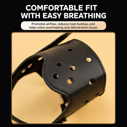 Dog Muzzle – Anti-Bite Anti-Scavenge Adjustable PU Leather